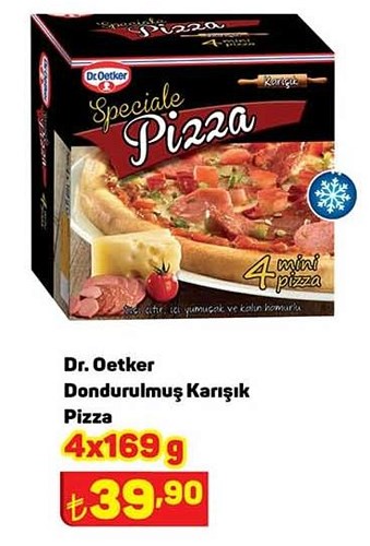 Dr.Oetker Dondurulmuş Karışık Pizza 4x169 g image