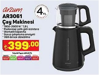 Arzum AR3061 Çay Makinesi 1800-200 W 1,8 L image