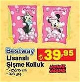 Bestway Lisanslı Şişme Kolluk 23x15 cm Minnie Mouse image