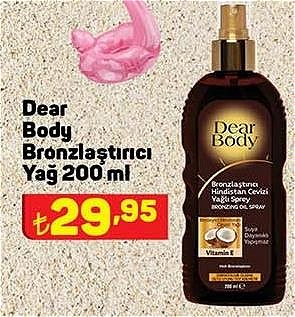 Dear Body Bronzlaştırıcı Yağ 200 ml image