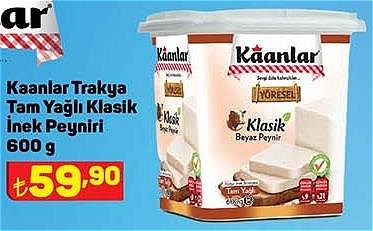 Kaanlar Trakya Tam Yağlı Klasik İnek Peyniri 600 g image