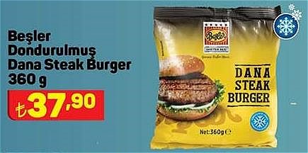 Beşler Dondurulmuş Dana Steak Burger 360 g image