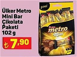 Ülker Metro Mini Bar Çikolata Paketi 102 g image