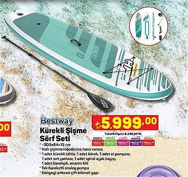 Bestway Kürekli Şişme Sörf Seti 305x84x15 cm image