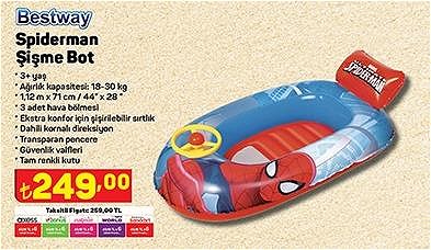 Bestway Spiderman Şişme Bot 48 inç - 28 inç image