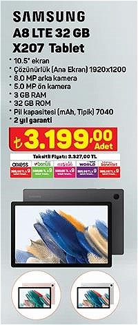 Samsung A8 LTE 32 GB X207 Tablet image