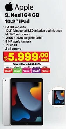 Apple 9. Nesil 64 GB 10.2 inç iPad image