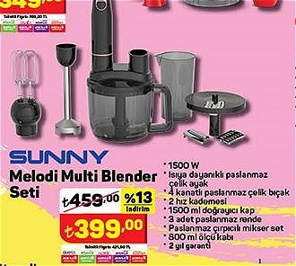 Sunny Melodi Multi Blender Seti 1500 W image