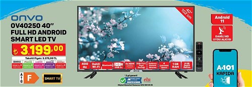 Onvo OV40250 40 inç Full HD Android Smart Led Tv image