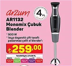 Arzum AR1132 Monomix Çubuk Blender 900 W image