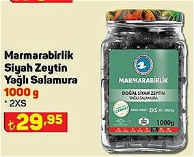 Marmarabirlik Siyah Zeytin Yağlı Salamura 1000 g 2XS image