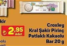 Croxley Kral Şakir Pirinç Patlaklı Kakaolu Bar 20 g image