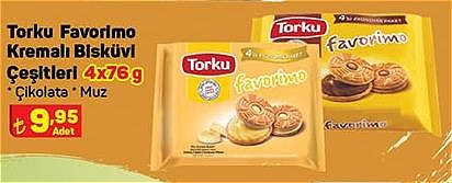 Torku Favorimo Kremalı Bisküvi Çeşitleri 4x76 g image