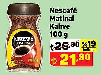 Nescafe Matinal Kahve 100 g image