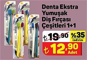 Denta Ekstra Yumuşak Diş Fırçası Çeşitleri 1+1 image