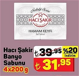 Hacı Şakir Banyo Sabunu 4x200 g image