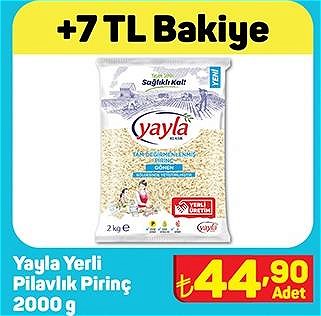 Yayla Yerli Pilavlık Pirinç 2000 g image