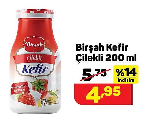 Birşah Kefir Çİlekli 200 ml image