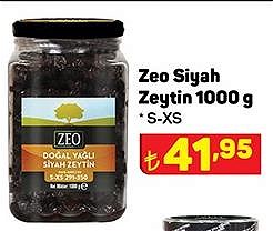 Zeo Siyah Zeytin 1000 g S-XS image