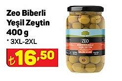 Zeo Biberli Yeşil Zeytin 400 g 3XL-2XL image