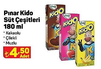 Pınar Kido Süt Çeşitleri 180 ml image