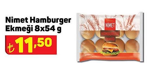 Nimet Hamburger Ekmeği 8x54 g image