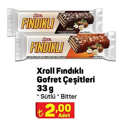 Xroll Fındıklı Gofret Çeşitleri 33 g image