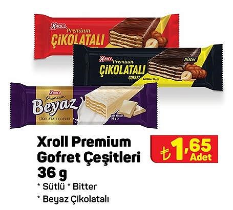 Xroll Premium Gofret Çeşitleri 36 g image