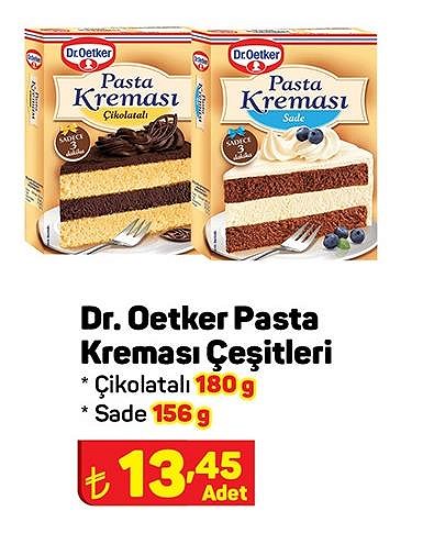 Dr. Oetker Pasta Kreması Çeşitleri Çikolatalı 180 g / Sade 156 g image