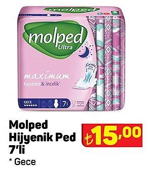 Molped Hijyenik Ped 7'li Gece image