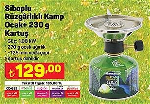 Orcamp Siboplu Rüzgarlıklı Kamp Ocak+230 g Kartuş image