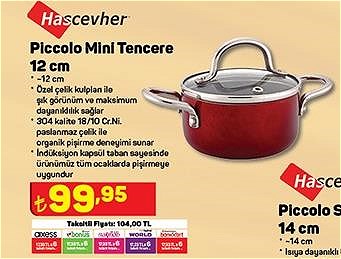 Hascevher Piccolo Mini Tencere 12 cm image