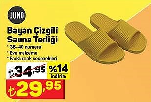 Juno Bayan Çizgili Sauna Terliği image