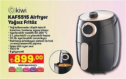 Kiwi KAF5515 Airfryer Yağsız Fritöz image