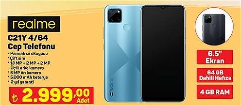 Realme C21Y 4/64 Cep Telefonu image