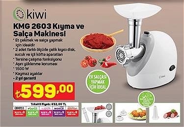 Kiwi KMG 2603 Kıyma ve Salça Makinesi image