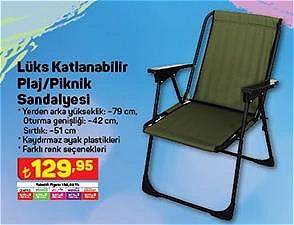 Lüks Katlanılabilir Plaj/Piknik Sandalyesi image