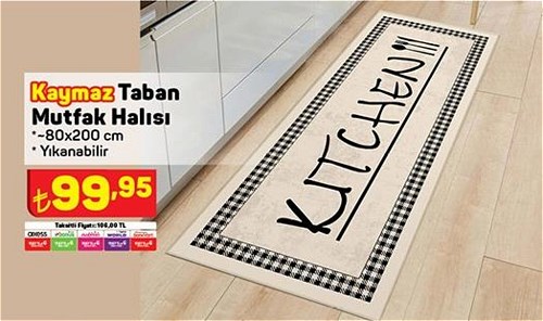 Kaymaz Taban Mutfak Halısı 80x200 cm image