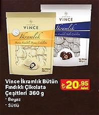 Vince İkramlık Bütün Fındıklı Çikolata Çeşitleri 360 g image