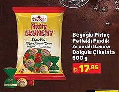 Beyoğlu Pirinç Patlaklı Fındık Aromalı Krema Dolgulu Çikolata 500 g image