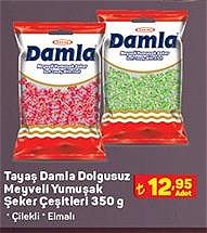 Tayaş Damla Dolgusuz Meyveli Yumuşak Şeker Çeşitleri 350 g image