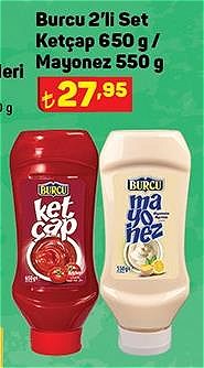 Burcu 2'li Set Ketçap 650 g/Mayonez 550 g image