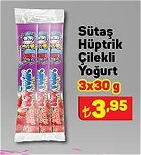 Sütaş Hüptrik Çilekli Yoğurt 3x30 g image