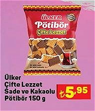 Ülker Çifte Lezzet Sade ve Kakaolu Pötibör 150 g image