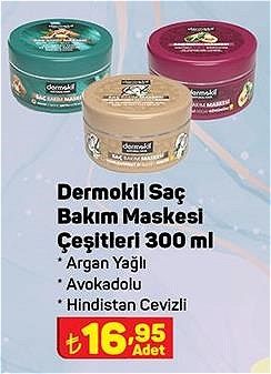 Dermokil Saç Bakım Maskesi Çeşitleri 300 ml image