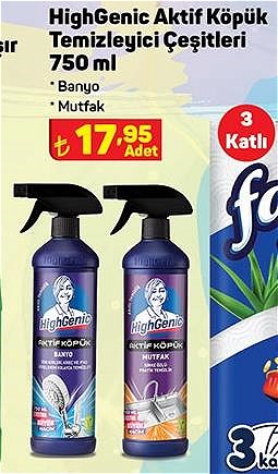 HighGenic Aktif Köpük Temizleyici Çeşitleri 750 ml image