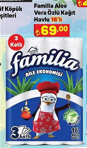 Familia Aloe Vera Özlü Kağıt Havlu 16'lı image