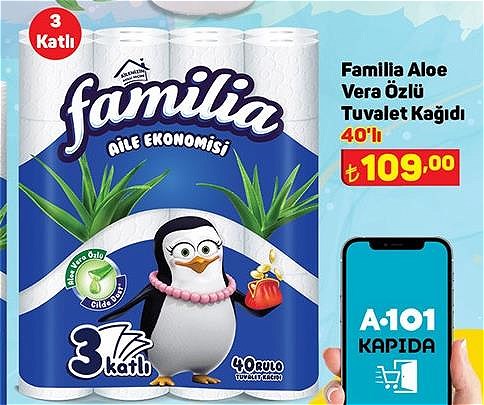 Familia Aloe Vera Özlü Tuvalet Kağıdı 40'lı image