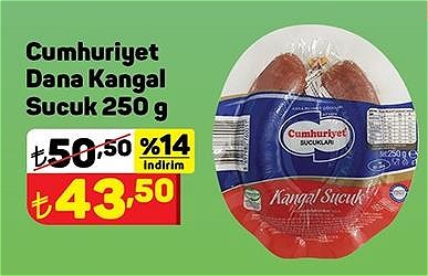 Cumhuriyet Dana Kangal Sucuk 250 g image