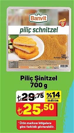 Piliç Şinitzel 700 g image